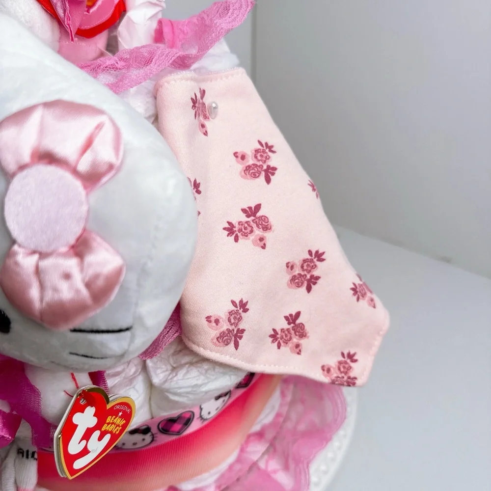 Baby Girl Diaper Cake, Baby Shower Gift